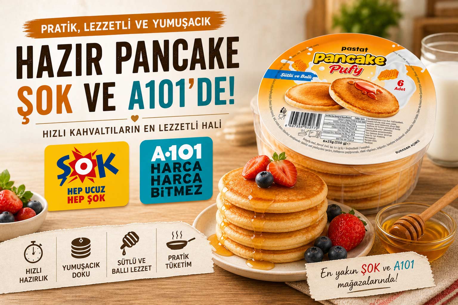 Şok Markette Hazır Pankek Var mı?