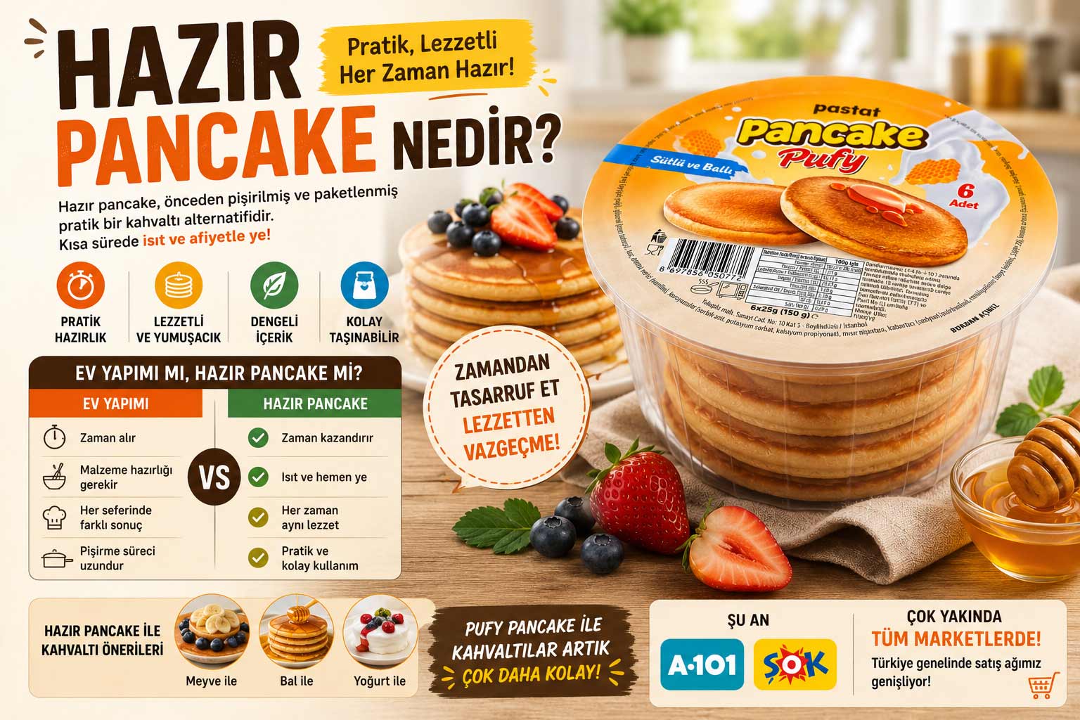 Hazır Pancake Nedir? Ev Yapımı mı Hazır Pancake mi? (2026 Rehberi)