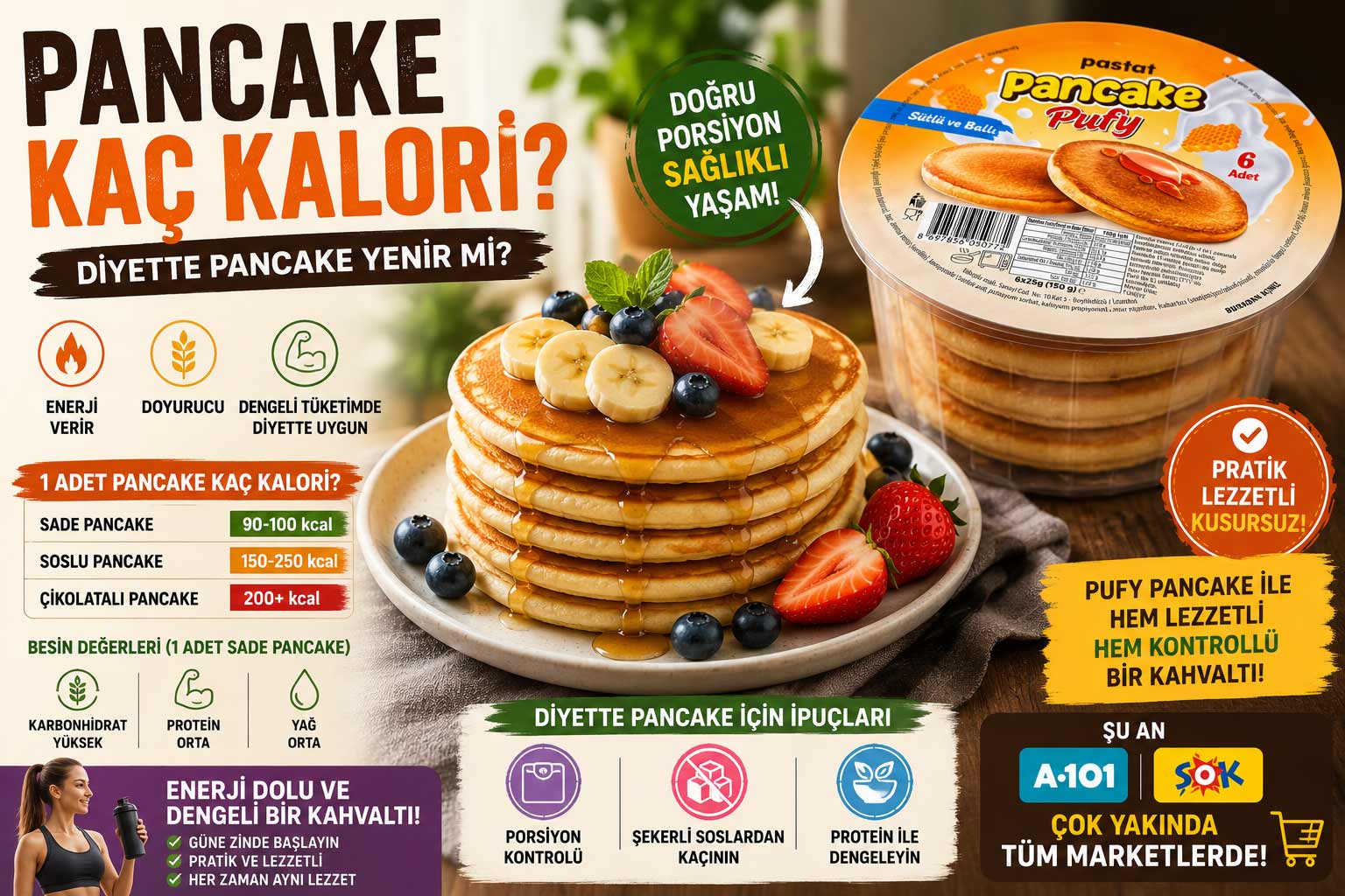 Pancake Kaç Kalori? Diyette Pancake Yenir mi? (2026 Güncel Rehber)