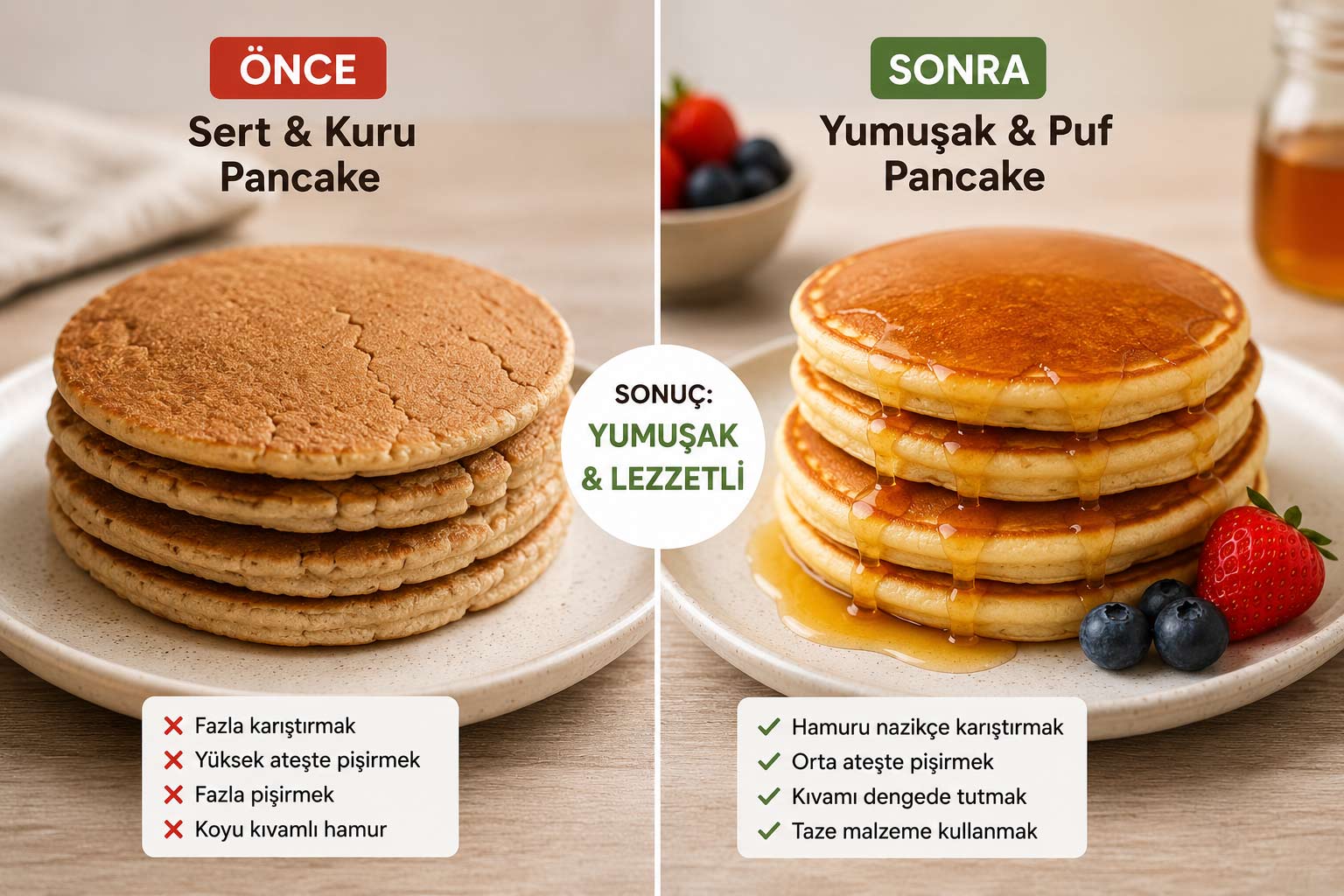 Pancake Neden Sert Olur? (Çözüm)