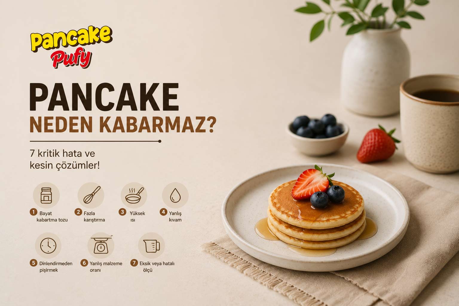 Pancake Neden Kabarmaz? 7 Kritik Hata ve Kesin Çözümler (2026)