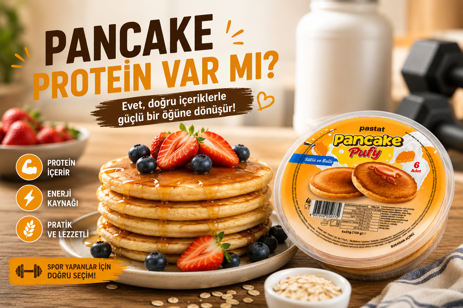 pankek protein var mı
